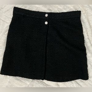 H&M Black Tweed Skirt